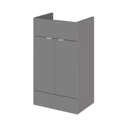 Hudson Reed 500x355mm Gloss Grey Full Depth Vanity Unit -Modern Bathroom Shop off906 l