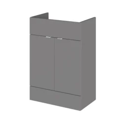 Hudson Reed 600x355mm Gloss Grey Full Depth Vanity Unit -Modern Bathroom Shop off908 l