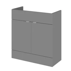Hudson Reed 800x355mm Gloss Grey Full Depth Vanity Unit -Modern Bathroom Shop off909 l