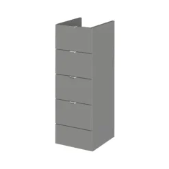 Hudson Reed 300x355mm Gloss Grey Full Depth 4 Drawer Unit -Modern Bathroom Shop off932 l