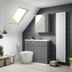Hudson Reed 500x255mm Gloss Grey Compact WC Unit