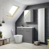 Hudson Reed 1250mm Gloss Grey Plinth -Modern Bathroom Shop off991 d1