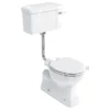Burlington Concealed S Trap Bottom Outlet Low-Level WC With 520mm Ceramic Lever Cistern -Modern Bathroom Shop p19c24t31chr l