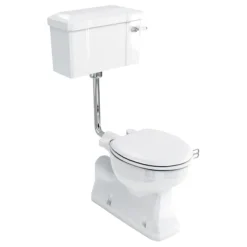 Burlington Concealed S Trap Bottom Outlet Low-Level WC With 520mm Ceramic Lever Cistern