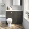 Hudson Reed 1200 X 255mm Slimline Polymarble Basin 1TH -Modern Bathroom Shop pmb404 d2