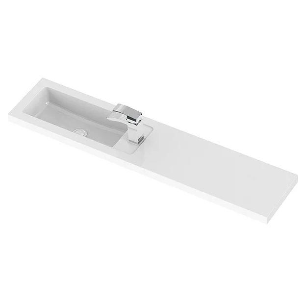 Hudson Reed 1200 X 255mm Slimline Polymarble Basin 1TH 4 Hudson Reed 1200 X 255mm Slimline Polymarble Basin 1TH - Image 2