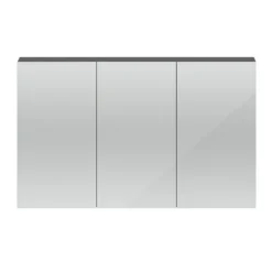 Hudson Reed 1350mm Gloss Grey 3 Door Mirror Cabinet 7 Hudson Reed 1350mm Gloss Grey 3 Door Mirror Cabinet -Modern Bathroom Shop qua010 detail1