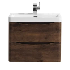 Monza Chestnut 600mm Wide Wall Mounted Vanity Unit 13 Monza Chestnut 600mm Wide Wall Mounted Vanity Unit -Modern Bathroom Shop rc600wm d1