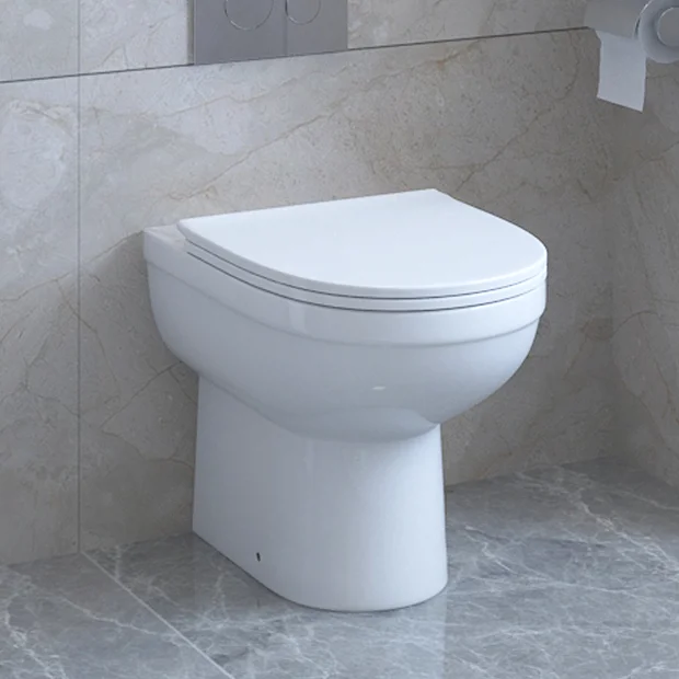 Ringo Rimless Round Back To Wall Pan With Slim Soft-Close Seat 4 Ringo Rimless Round Back To Wall Pan With Slim Soft-Close Seat - Image 2