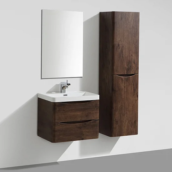 Monza Chestnut 600mm Wide Wall Mounted Vanity Unit 6 Monza Chestnut 600mm Wide Wall Mounted Vanity Unit - Image 4