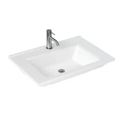 Britton Shoreditch 650mm Wall-Hung Single Drawer Vanity Unit With Brass Handle - Matt Grey -Modern Bathroom Shop s65ddbsq d1