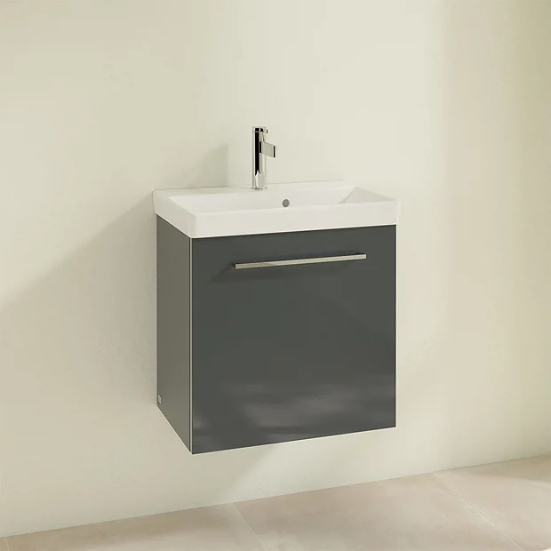 Villeroy & Boch Villeroy And Boch Avento Crystal Grey 550mm Wall Hung 1-Door Vanity Unit 5 Villeroy & Boch Villeroy And Boch Avento Crystal Grey 550mm Wall Hung 1-Door Vanity Unit - Image 3