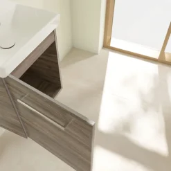 Villeroy & Boch Villeroy And Boch Avento Stone Oak 450mm Wall Hung 1-Door Vanity Unit