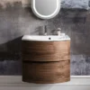 Crosswater - Svelte Two Drawer Vanity Unit & Basin - American Walnut 1 Crosswater - Svelte Two Drawer Vanity Unit & Basin - American Walnut -Modern Bathroom Shop se60aw d5