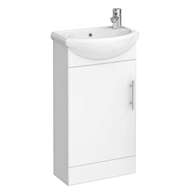 Sienna 420mm Vanity Unit (High Gloss White - Depth 200mm) 4 Sienna 420mm Vanity Unit (High Gloss White - Depth 200mm) - Image 2