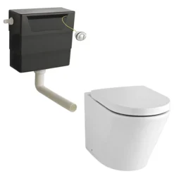 Solace Back To Wall Toilet With Soft Close Seat + Concealed Cistern -Modern Bathroom Shop solwcpak l