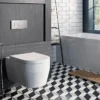 Britton Bathrooms Stadium Wall Hung Pan + Soft Close Seat -Modern Bathroom Shop stadwh d1