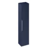 Britton Shoreditch Wall-Hung Tall Cabinet With Chrome Handle - Matt Blue -Modern Bathroom Shop stallb l