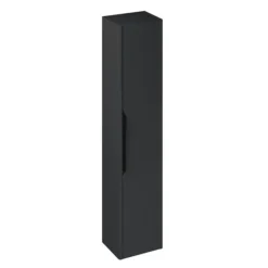 Britton Shoreditch Wall-Hung Tall Cabinet With Black Handle - Matt Grey -Modern Bathroom Shop stallgbllrg