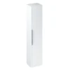 Britton Shoreditch Wall-Hung Tall Cabinet With Chrome Handle - Matt White 2 Britton Shoreditch Wall-Hung Tall Cabinet With Chrome Handle - Matt White -Modern Bathroom Shop stallw l