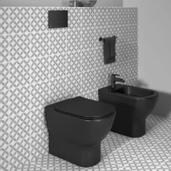 Ideal Standard Tesi Silk Black AquaBlade Back To Wall WC + Soft Close Seat