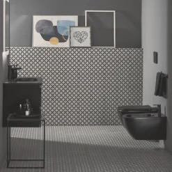 Ideal Standard Tesi Silk Black AquaBlade Wall Hung WC + Soft Close Seat -Modern Bathroom Shop tessbwhsc d4