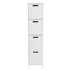 Tongue And Groove 4 Drawer Bathroom Storage Unit - White 11 Tongue And Groove 4 Drawer Bathroom Storage Unit - White -Modern Bathroom Shop tg219md3