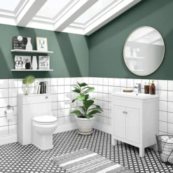 Trafalgar 500mm White Toilet Unit And Cistern 8 Trafalgar 500mm White Toilet Unit And Cistern -Modern Bathroom Shop trfwcwht d3