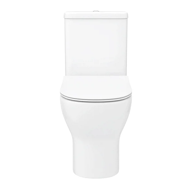 Toreno Round Rimless Close Coupled Toilet + Soft Close Seat 8 Toreno Round Rimless Close Coupled Toilet + Soft Close Seat - Image 6