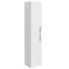 Toreno Wall Hung 2 Door Tall Storage Cabinet - High Gloss White -Modern Bathroom Shop tur162 l