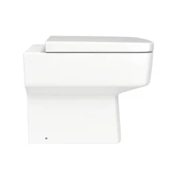 Venice Abstract White Complete Toilet Unit W. Pan, Cistern + Polished Chrome Flush -Modern Bathroom Shop va6wcwhtbb d1