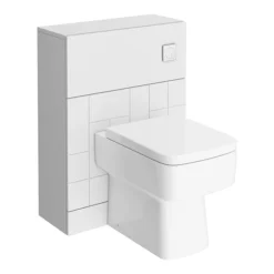 Venice Abstract White Complete Toilet Unit W. Pan, Cistern + Polished Chrome Flush -Modern Bathroom Shop va6wcwhtch l