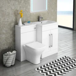 Valencia 1100mm Combination Bathroom Suite Unit With Basin + Modern Toilet 7 Valencia 1100mm Combination Bathroom Suite Unit With Basin + Modern Toilet -Modern Bathroom Shop val11m nl
