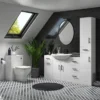 Venice 500x300mm White Gloss BTW Toilet Unit Incl. Cistern + Modern Pan 2 Venice 500x300mm White Gloss BTW Toilet Unit Incl. Cistern + Modern Pan -Modern Bathroom Shop vb141pk d3