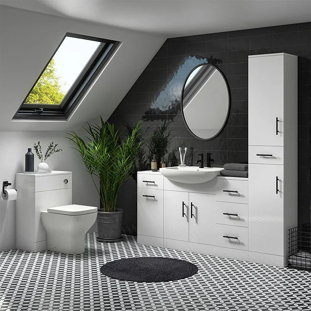 Venice 500x300mm White Gloss BTW Toilet Unit Incl. Cistern + Modern Pan 3 Venice 500x300mm White Gloss BTW Toilet Unit Incl. Cistern + Modern Pan