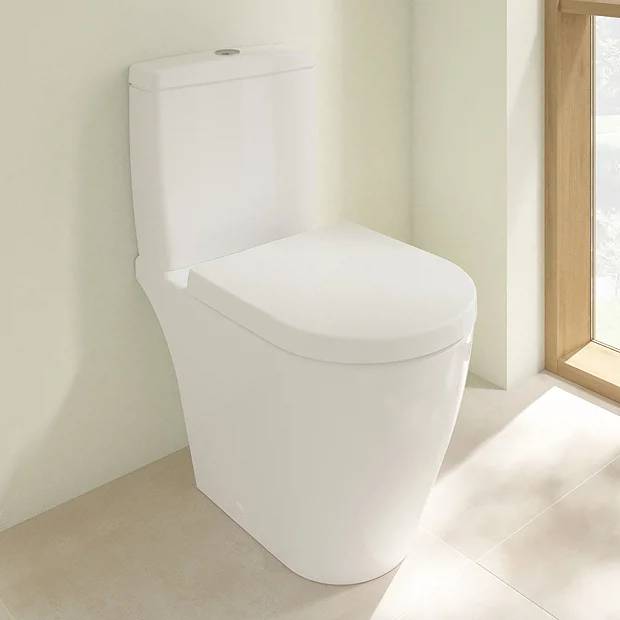 Villeroy & Boch Villeroy And Boch Avento Rimless Close Coupled Toilet (Side/Rear Entry Water Inlet) + Seat 4 Villeroy & Boch Villeroy And Boch Avento Rimless Close Coupled Toilet (Side/Rear Entry Water Inlet) + Seat - Image 2