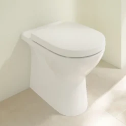 Villeroy & Boch Villeroy And Boch O.novo Back To Wall Toilet + Soft Close Seat -Modern Bathroom Shop vbonbtwwc d1