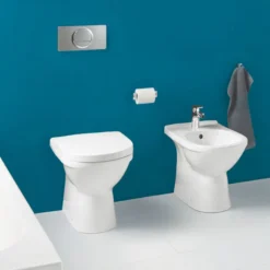 Villeroy & Boch Villeroy And Boch O.novo Back To Wall Toilet + Soft Close Seat -Modern Bathroom Shop vbonbtwwc d2