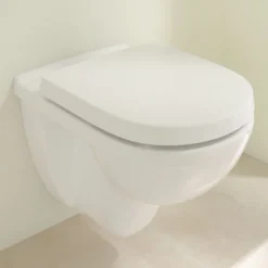 Villeroy & Boch Villeroy And Boch O.novo Wall Hung Toilet + Soft Close Seat -Modern Bathroom Shop vbonwhwc l