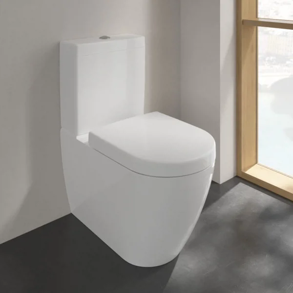 Villeroy & Boch Villeroy And Boch Subway 2.0 DirectFlush Rimless BTW Close Coupled Toilet (Bottom Entry Water Inlet) + Soft Close Seat 4 Villeroy & Boch Villeroy And Boch Subway 2.0 DirectFlush Rimless BTW Close Coupled Toilet (Bottom Entry Water Inlet) + Soft Close Seat - Image 2