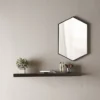 Venice Black 500 X 750mm Hexagonal Mirror 1 Venice Black 500 X 750mm Hexagonal Mirror -Modern Bathroom Shop venhxblk d2