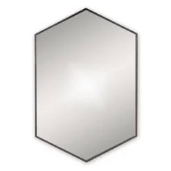 Venice Black 500 X 750mm Hexagonal Mirror -Modern Bathroom Shop venhxblk l