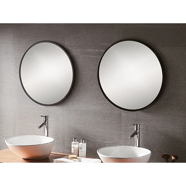 Venice Black 600mm Round Mirror 6 Venice Black 600mm Round Mirror - Image 4