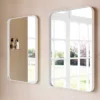 Venice White Frame 500 X 750mm Rectangular Mirror 2 Venice White Frame 500 X 750mm Rectangular Mirror -Modern Bathroom Shop venwf5075 d2