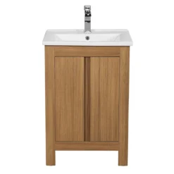 Valencia Naturale Oak Effect Vanity Unit - 550mm Wide -Modern Bathroom Shop vnat55oak d1