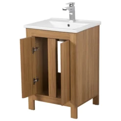 Valencia Naturale Oak Effect Vanity Unit - 550mm Wide -Modern Bathroom Shop vnat55oak d2