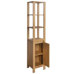 Valencia Naturale Oak Effect Tall Unit 8 Valencia Naturale Oak Effect Tall Unit -Modern Bathroom Shop vnattb d1