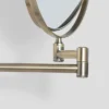 Venice Antique Brass 5x Magnifying Cosmetic Mirror With Curved Wall Plate 2 Venice Antique Brass 5x Magnifying Cosmetic Mirror With Curved Wall Plate -Modern Bathroom Shop vncmcuab d2
