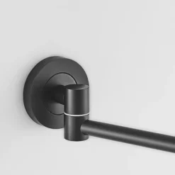 Venice Matt Black 5x Magnifying Cosmetic Mirror With Round Wall Plate -Modern Bathroom Shop vncmrnmb d3