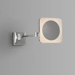 Venice Chrome Square 3x Magnifying LED Cosmetic Mirror 8 Venice Chrome Square 3x Magnifying LED Cosmetic Mirror -Modern Bathroom Shop vncmsqu d1